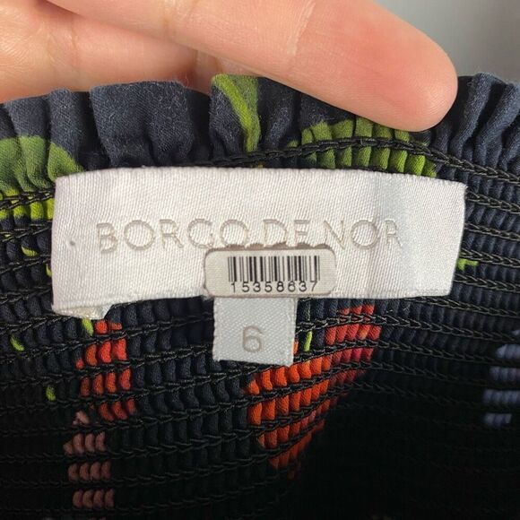 BORGO DE NOR VIONA COTTON MIDI DRESS - CHERRY BLACK - Picture 9 of 15